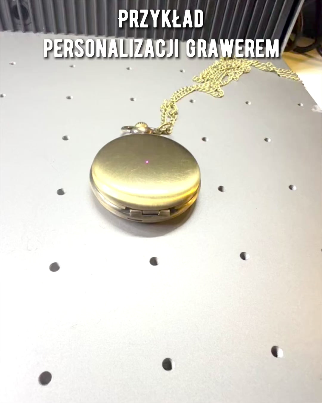 Vintage lommeur med mulighed for personalisering - børstet guld