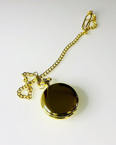 Klassisk Mekanisk Lommeur med Dobbelt Dæksel – Manuel, Sort, personalisering med gravering