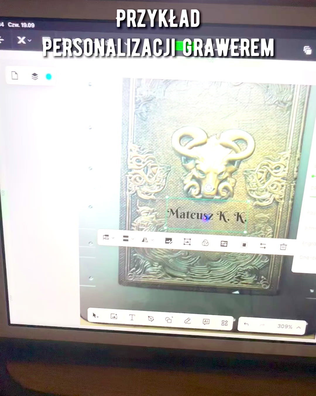 Magisk Notesbog, notesbog "Boski Byk" - Elegant og Unik Papirvarer, personalisering med gravering
