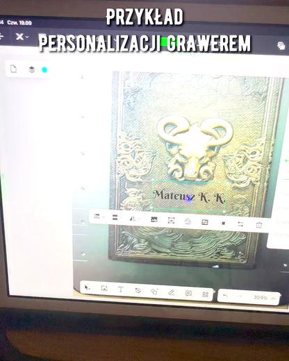 Magisk Notesbog, notesbog "Boski Byk" - Elegant og Unik Papirvarer, personalisering med gravering