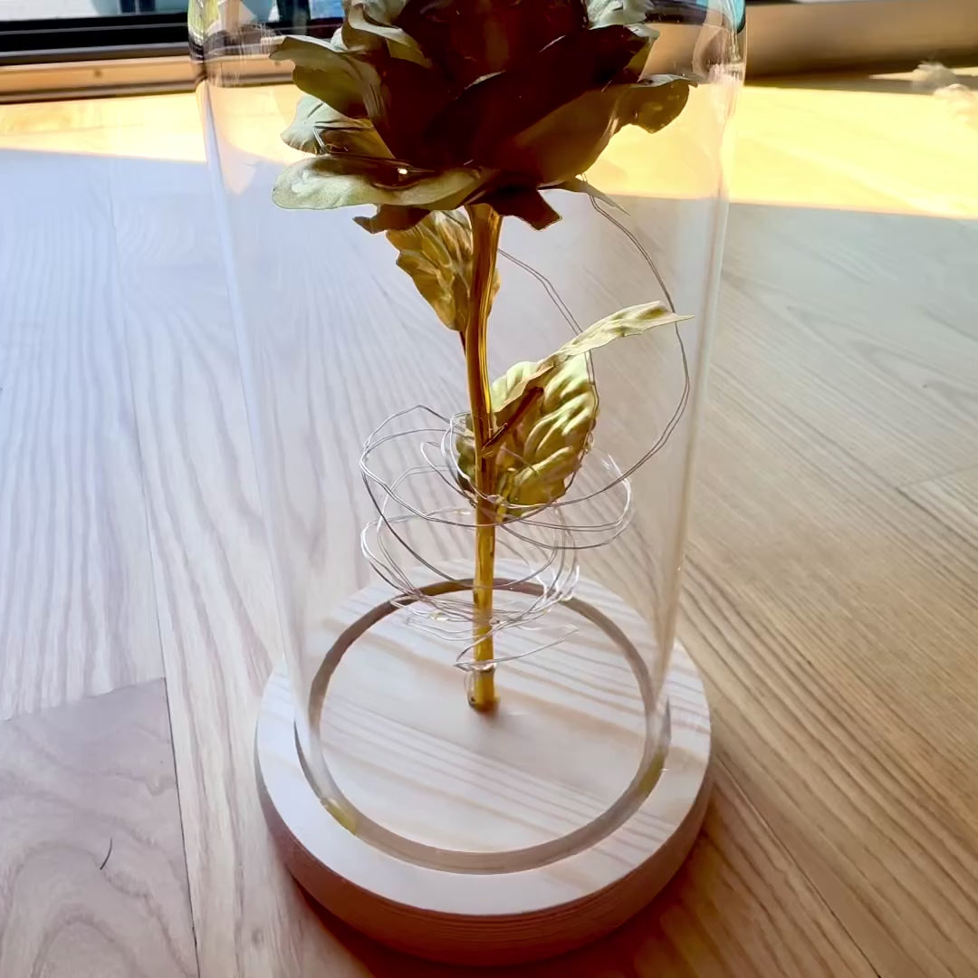 LED-natlampe Rose med mulighed for personlig gravering, romantisk gave, højde 21,5 cm, blødt lys, perfekt dekoration til soveværelset
