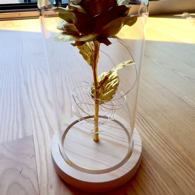 LED-natlampe Rose med mulighed for personlig gravering, romantisk gave, højde 21,5 cm, blødt lys, perfekt dekoration til soveværelset