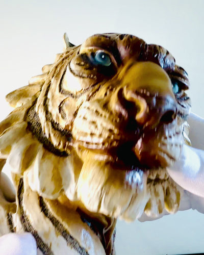 Statuette "Tiger Jungle King" med Gravering Mulighed, figur 29 cm høj, dekoration som gave