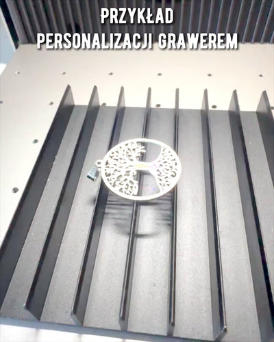 Halskæde "Livets Træ" i Rustfrit Stål - personalisering med gravering, 2 farvevarianter