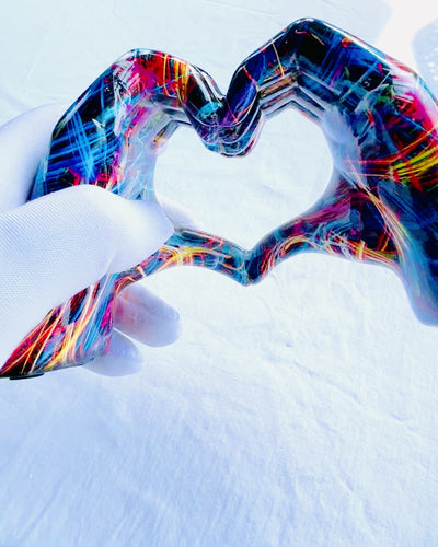 Kalejdoskop Hjerte – Håndlavet Harpynt med Mulighed for Gravering