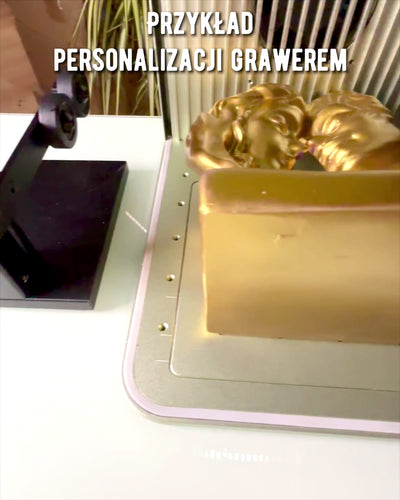 Figur "Złote Złączenie" - 13,5 cm høj, Dekorativ med Mulighed for Gravering