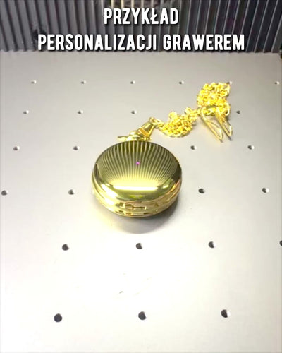 Klassisk Mekanisk Lommeur med Dobbelt Låg, Manuel, Guld Farve, med Gravering