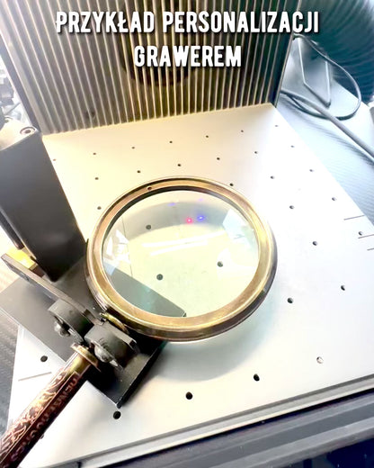 Messingforstørrelsesglas Navigator 1941 med Læderetui – Håndlavet, Premium, mulighed for personalisering som gave