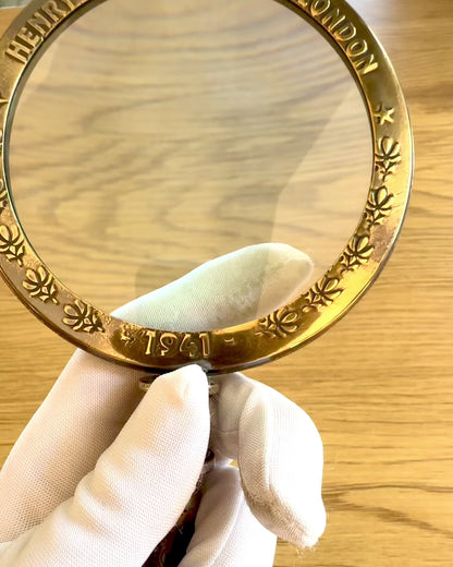 Messingforstørrelsesglas Navigator 1941 med Læderetui – Håndlavet, Premium, mulighed for personalisering som gave