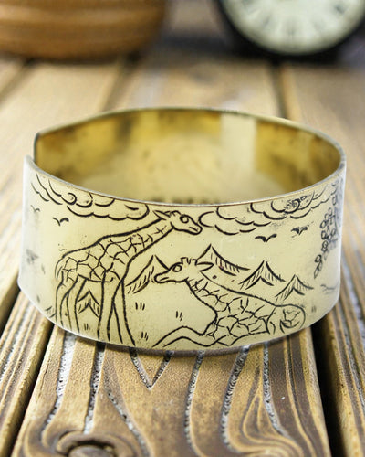 Tibetansk messingarmbånd Livets træ – himalayisk harmoni