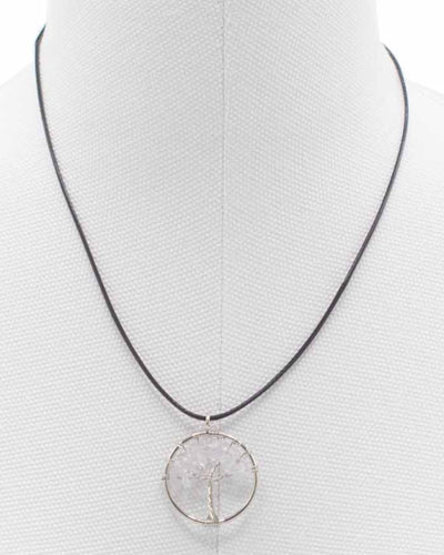 Halskæde Livets Træ Ren Energi – Bjergkrystal