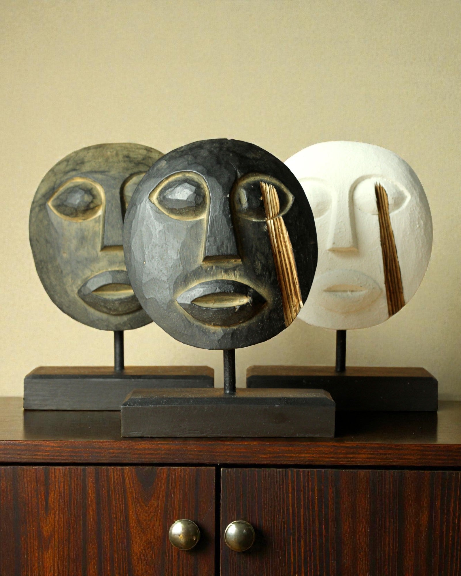 Timoresisk Maske Forfædrenes Vogter 27x20 cm – Antik